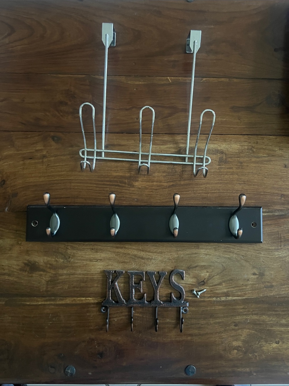 Wall-Mounted Key, 4 wall hook rack and an over door towels racks